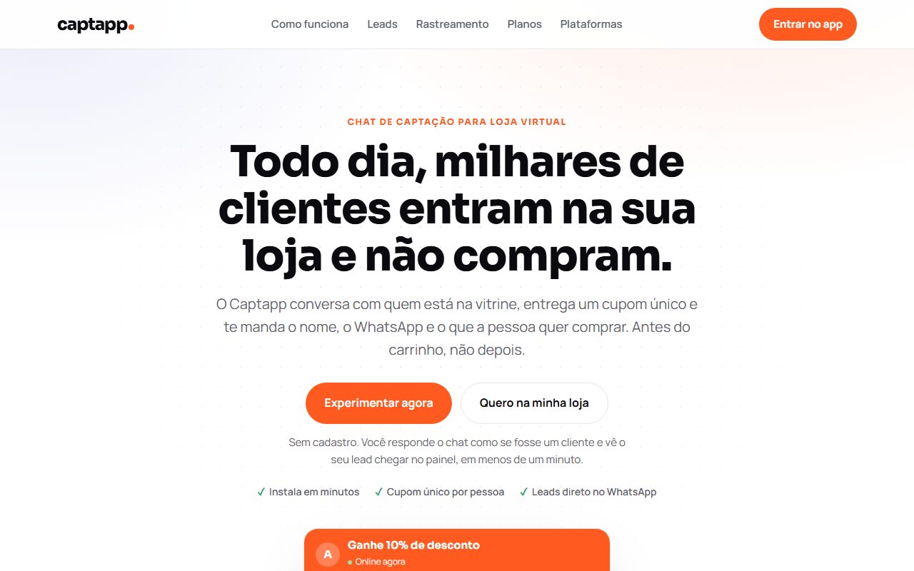 Página do Captapp